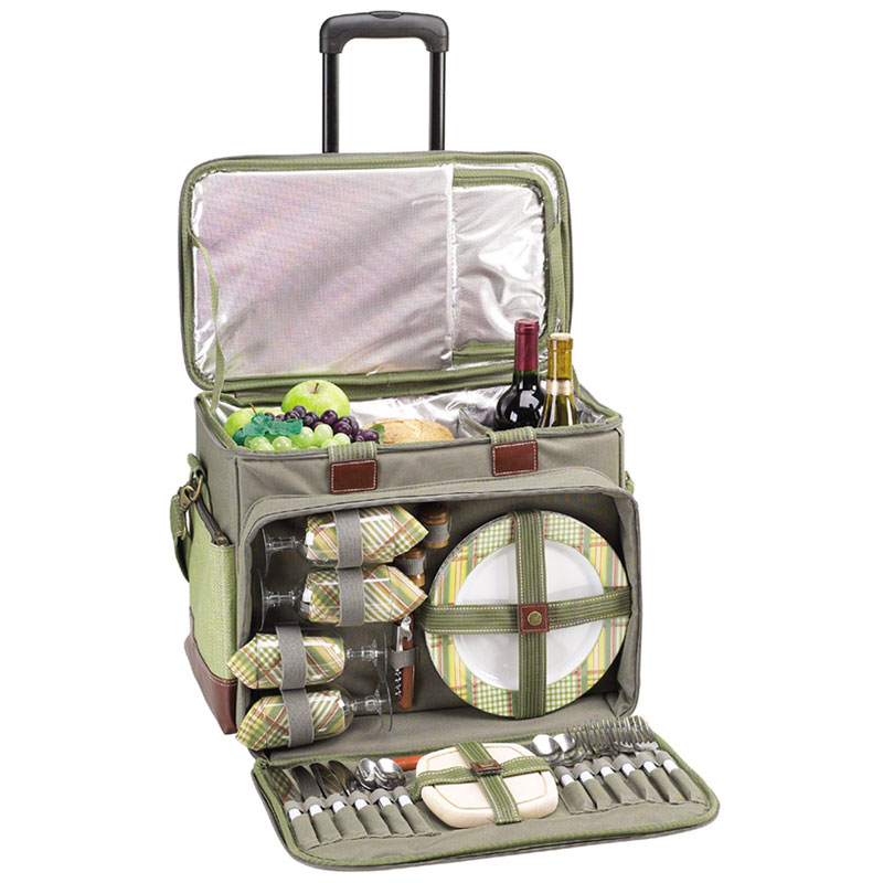 Deluxe Picnic Cooler for Four on Wheels