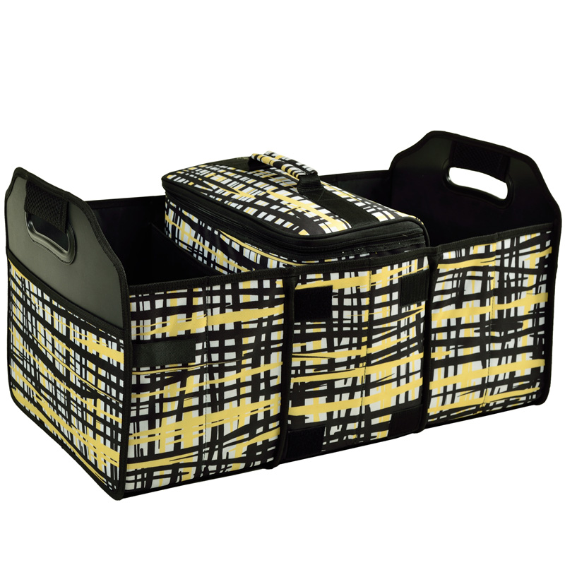 Collapsible Trunk Organizer with 21 Can Cooler
