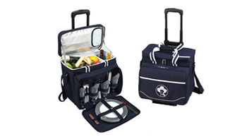 Deluxe Picnic Cooler for Four on Wheels