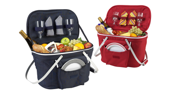 Collapsible Insulated Picnic Basket for Two